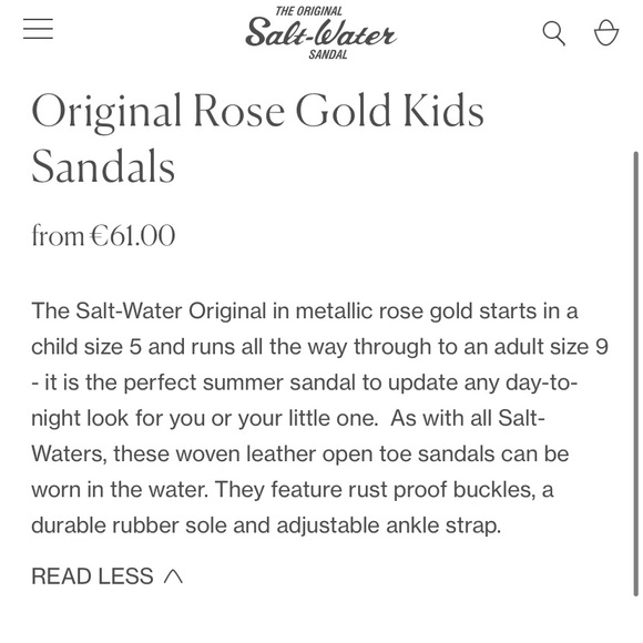 SOLD! Rose Gold Saltwater Sandals - Picture 4 of 11